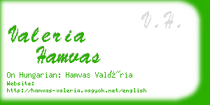 valeria hamvas business card